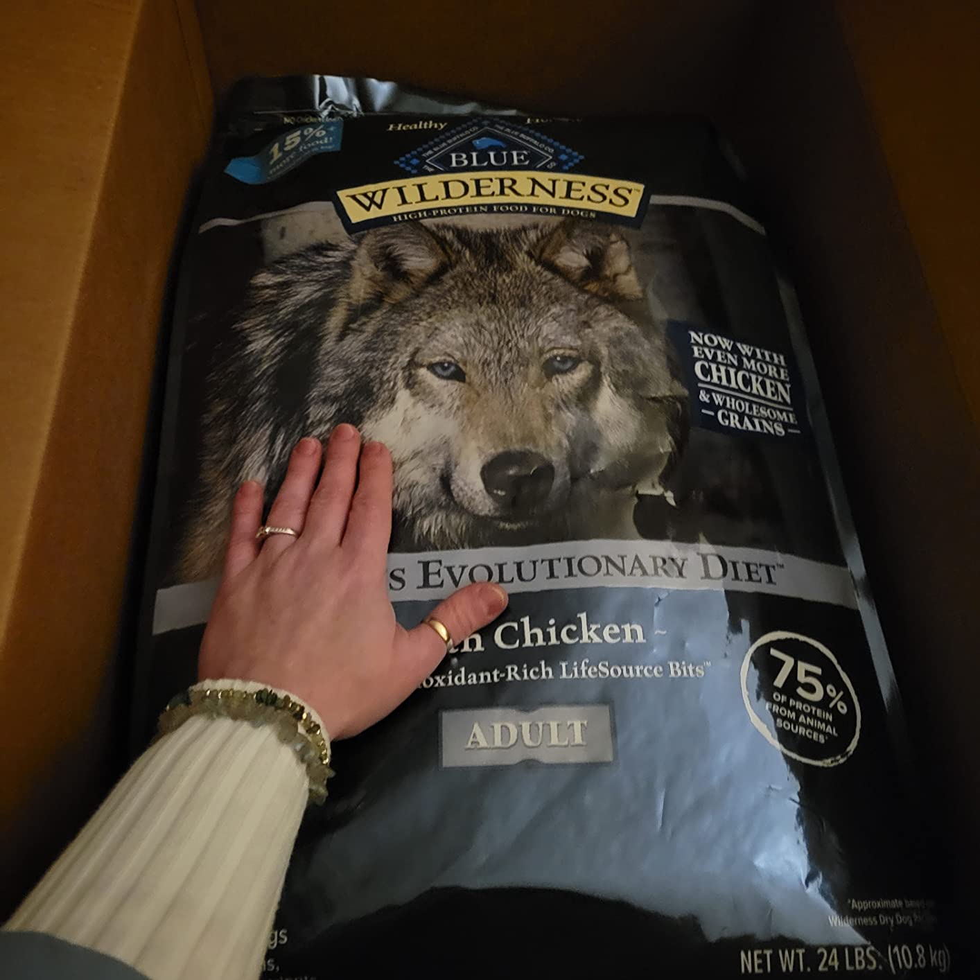 Blue Buffalo Wilderness Chicken & Wholesome Grains Adult Dry Dog Food, 13lb customer photo 2