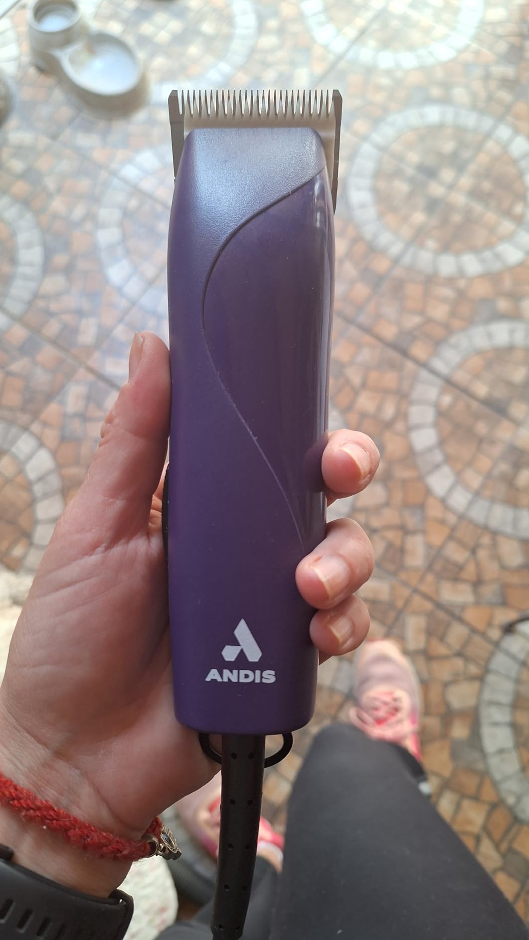 Andis 24820 EasyClip 7-Piece Detachable Ceramic Blade Clipper Kit, Purple customer photo 1
