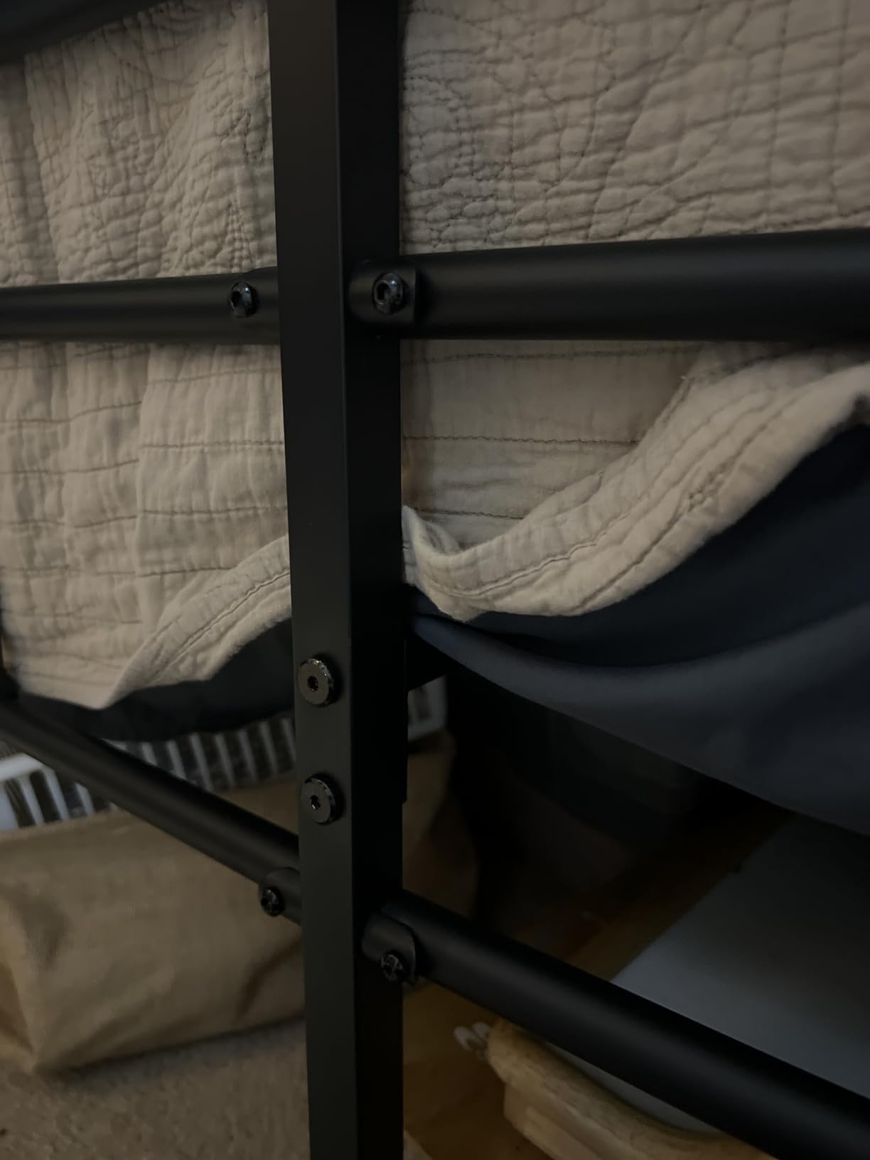 BOSRII Queen Size Bed Frame with Headboard and Footboard, 18 Inches High, 3500 Pounds Heavy Duty Metal Slats Support for Mattress, No Box Spring Needed, Noise-Free, Black customer photo 1