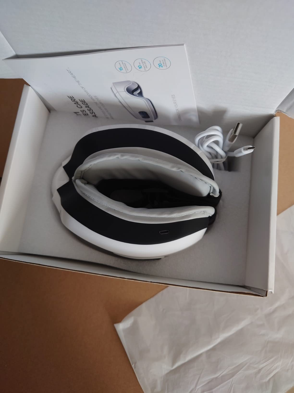 Eye Massager with Airbag Kneading,Constant Temperature Hot Compress, Multi-Frequency Vibration and Bluetooth Music (Blush Pink, Large) customer photo 1
