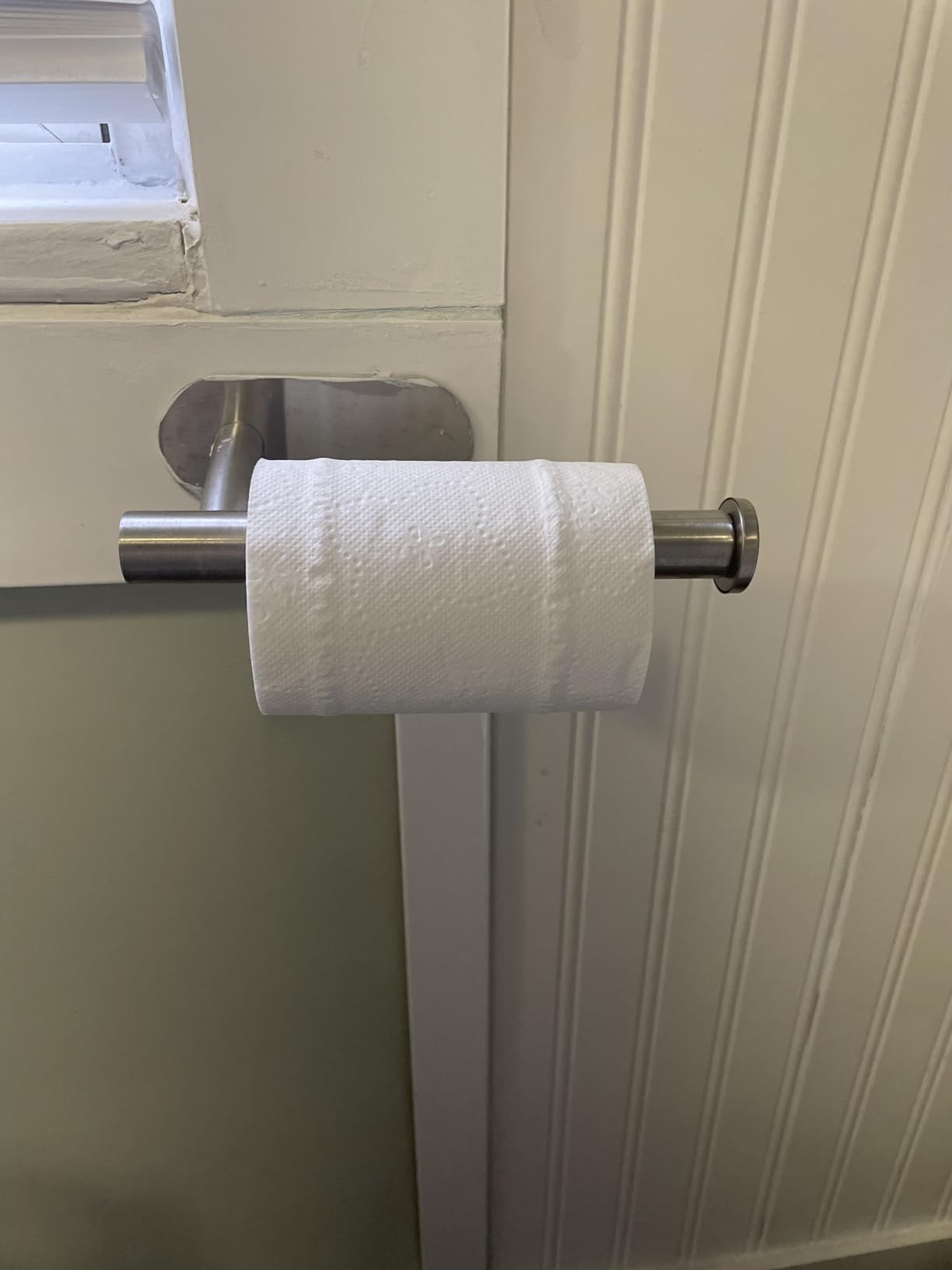 WYSE Self Adhesive Black Toilet Paper Holder,Stick on Toilet Paper Holder for Bathroom,Toilet Paper Roll Holders,SUS304 Stainless Steel RV Toilet Roll Holder customer photo 1