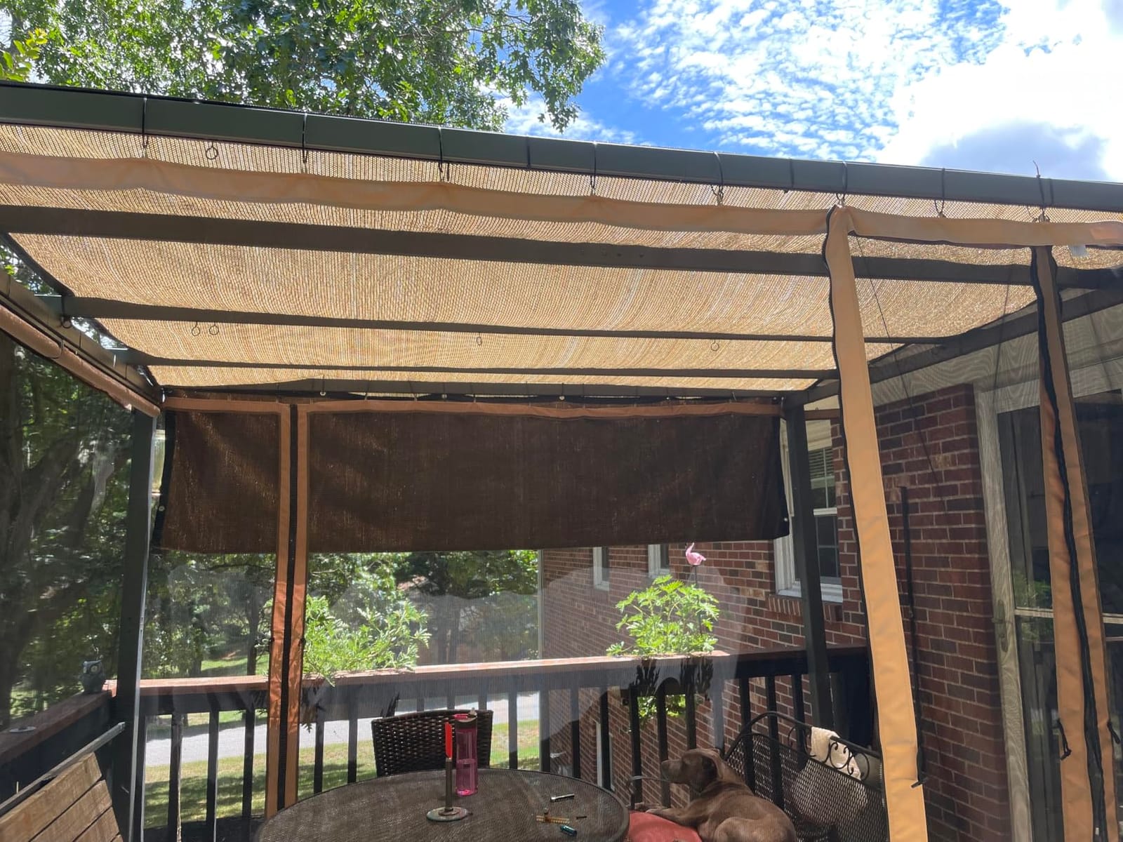 EMERIT 90% Sun Shade Cloth, 8' X 12' Pergola Shade Cover Canopy, 50 MPH Wind-Resistant Tarp with Reinforced Stainless Steel Grommets, Privacy Screen for Outdoor Patio, Backyard, Deck customer photo 1