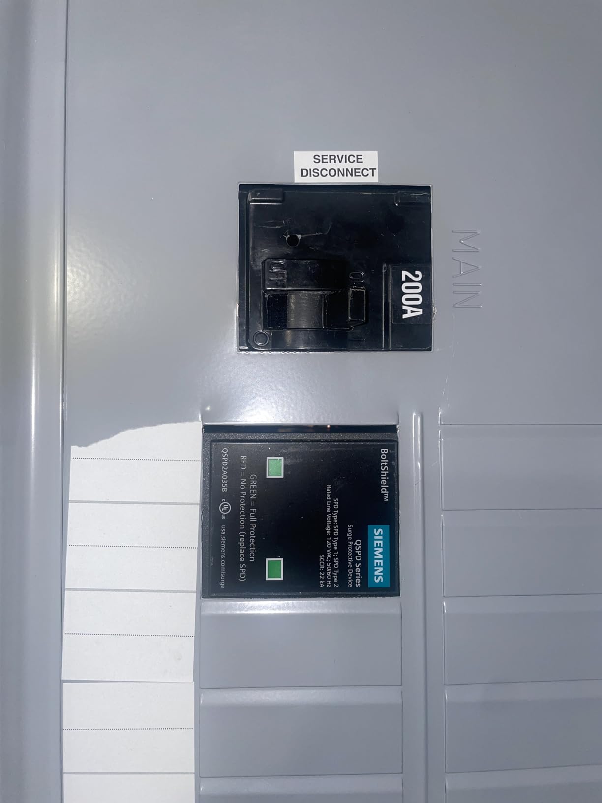 Siemens QSPD2A035B 35 KAmp BoltShield Indoor Surge Protective Device customer photo 1