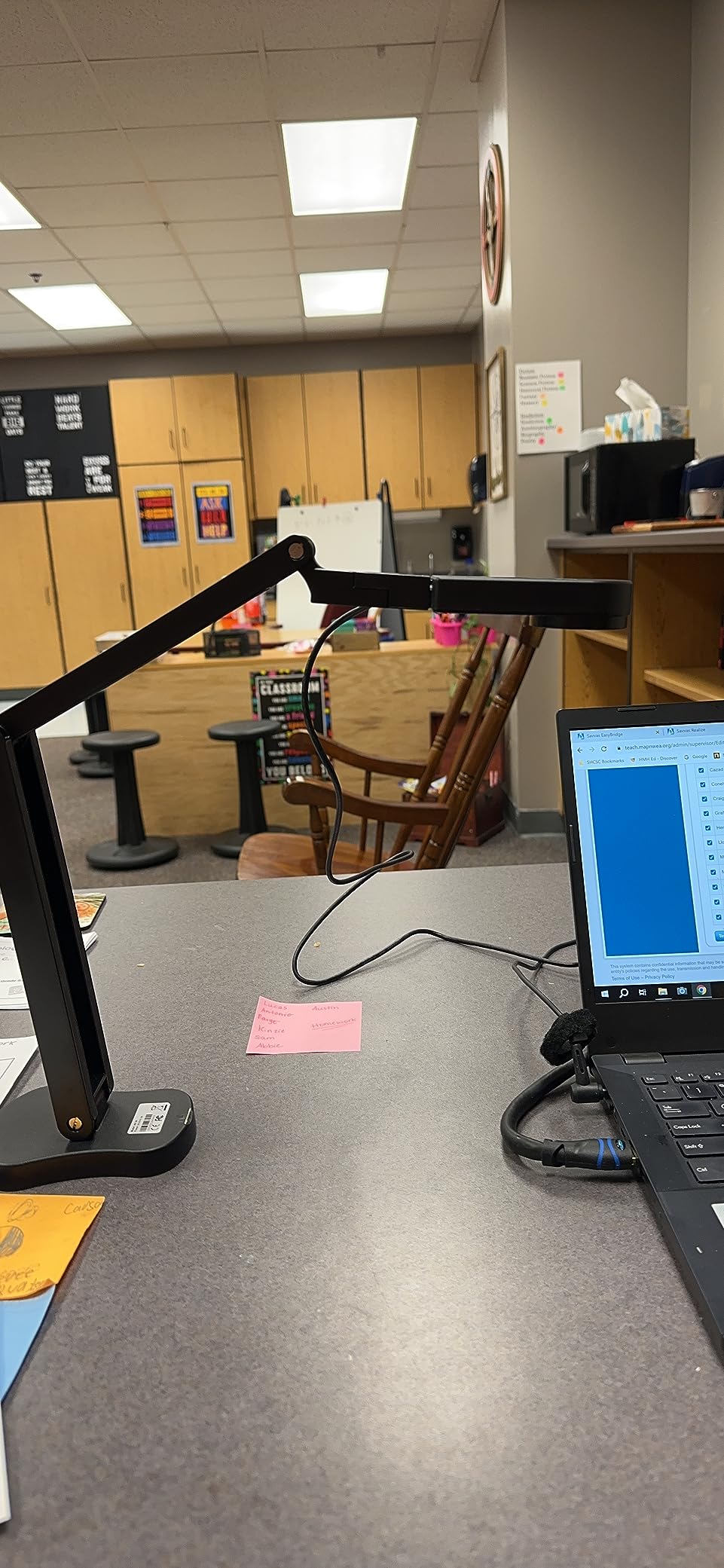 8MP USB Document Camera for Teachers and Classroom for A3 A4 Size with Dual Mic, 3-Level LED Light, Up and Down, Left and Right Image Inversion, for Distance Teaching & Learning customer photo 1