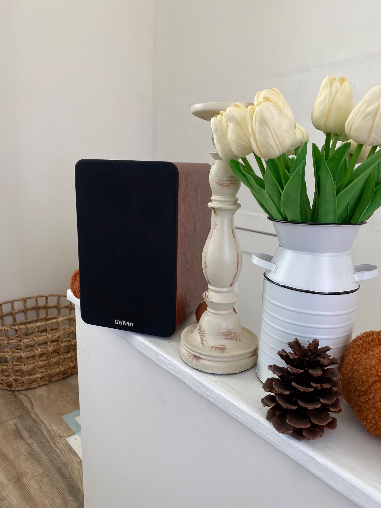 Saiyin Powered Bluetooth Bookshelf Speakers customer photo 2