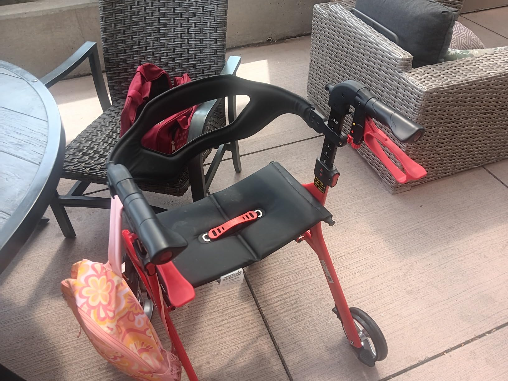 Drive Medical Nitro Sprint Rollator Walker with Seat, Standard, Blue customer photo 2
