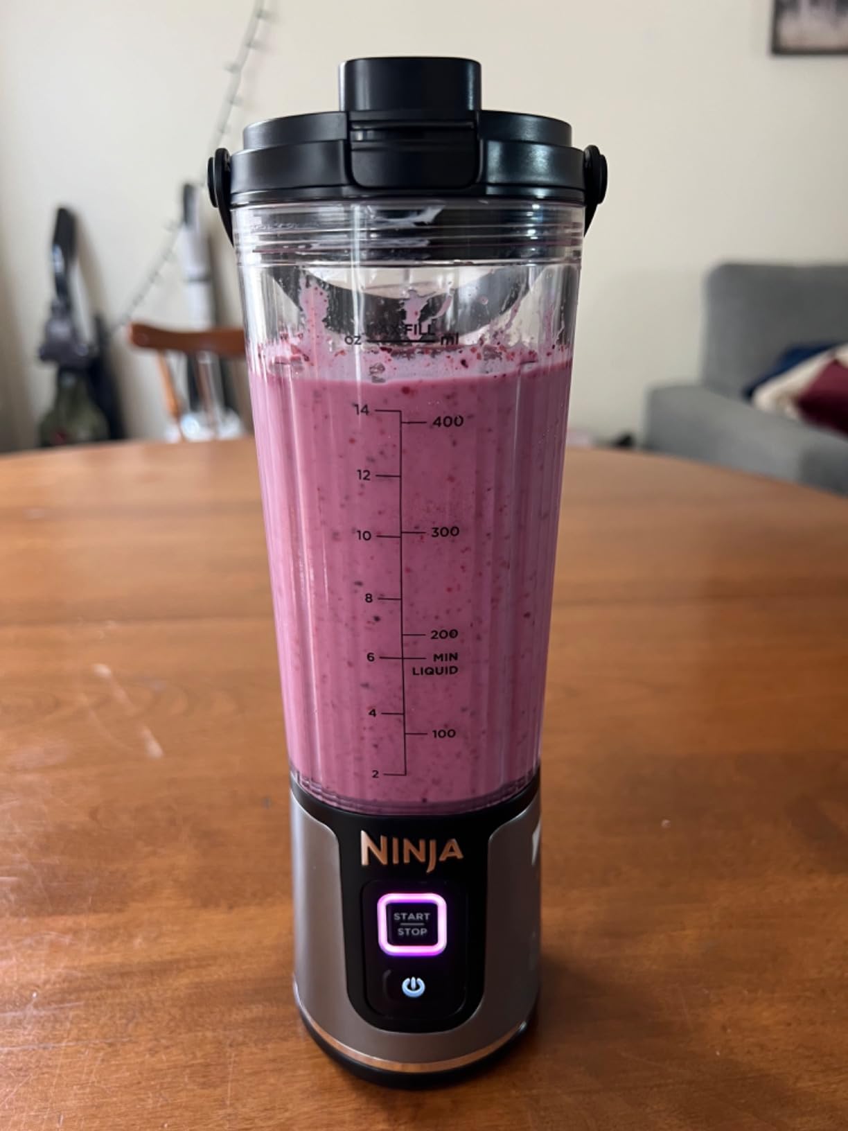 Ninja BC151NV Blast Portable Blender, Cordless, 18oz. Vessel, Personal Blender-for Shakes & Smoothies, BPA Free, Leakproof-Lid & Sip Spout, USB-C Rechargeable, Dishwasher Safe Parts, Denim Blue customer photo 2