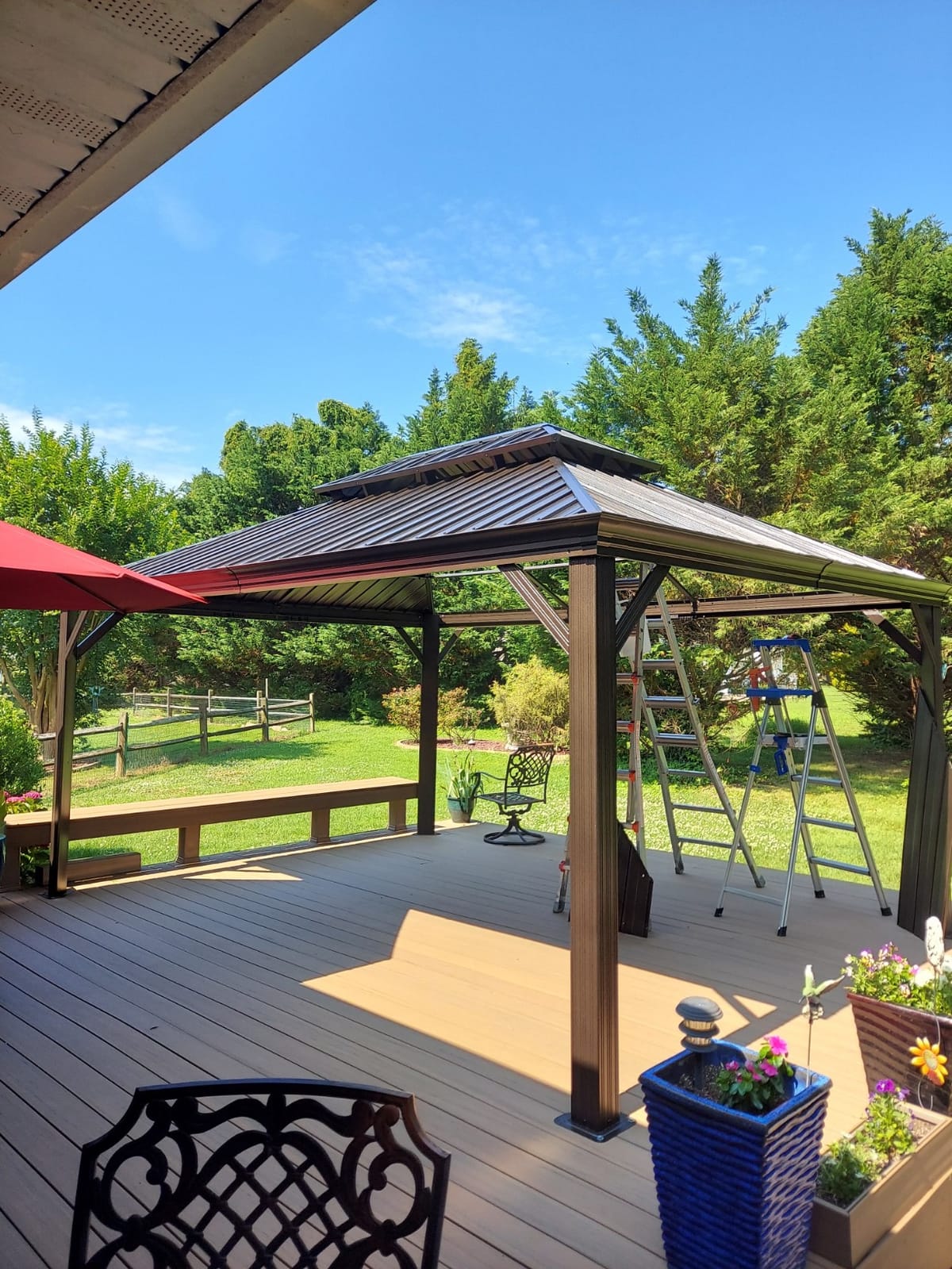 Kozyard Alexander 12' x 14' Hardtop Gazebo, Aluminum Frame customer photo 1