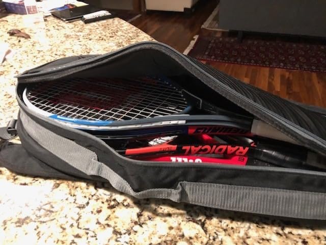 Goloni | 3 Racquet Tennis Bag, for Professional or Beginner Tennis Players, Rackets Cover Bag with Protective Pad & Lightweight | Unisex Design for Men, Women, Youth and Adults customer photo 1