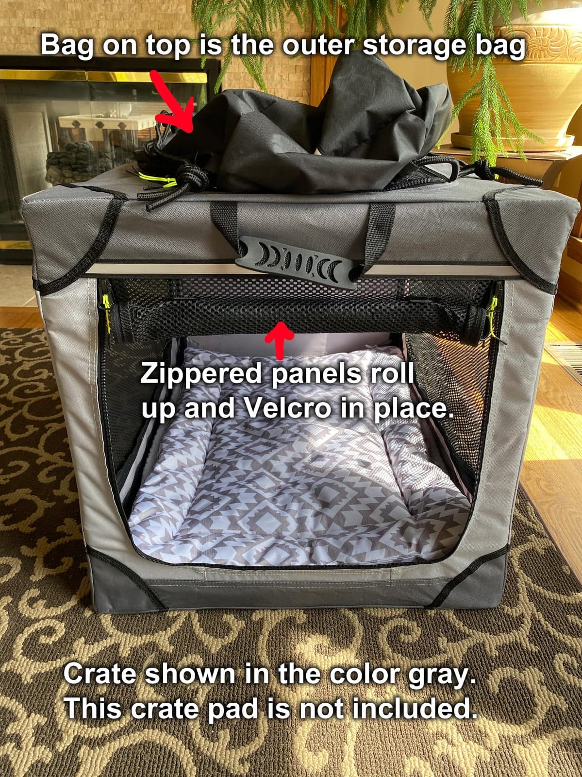 Lesure Today Show Soft Collapsible Dog Crates for Large Dogs, 36in Black customer photo 2