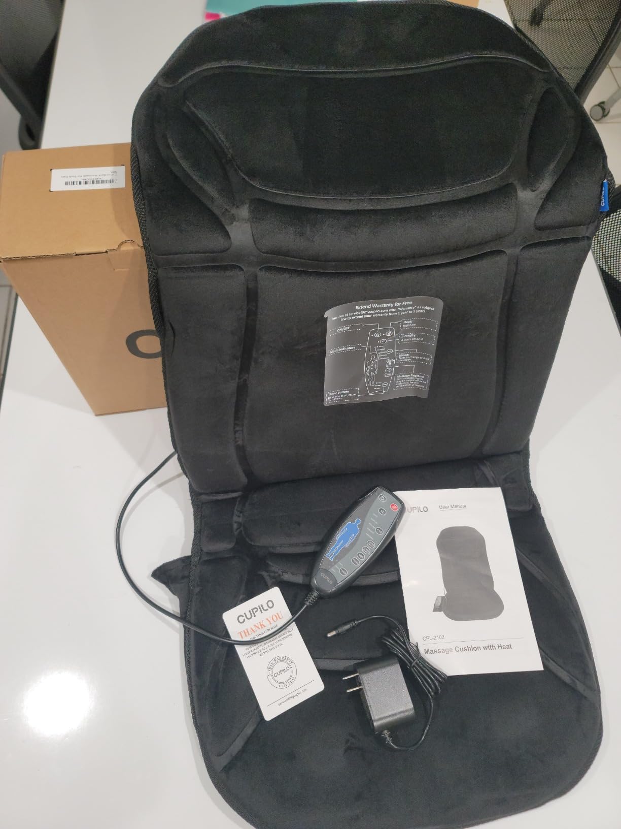 CuPiLo Back Massager with Heat, Vibration Massage Seat Cushion for Chair customer photo 2