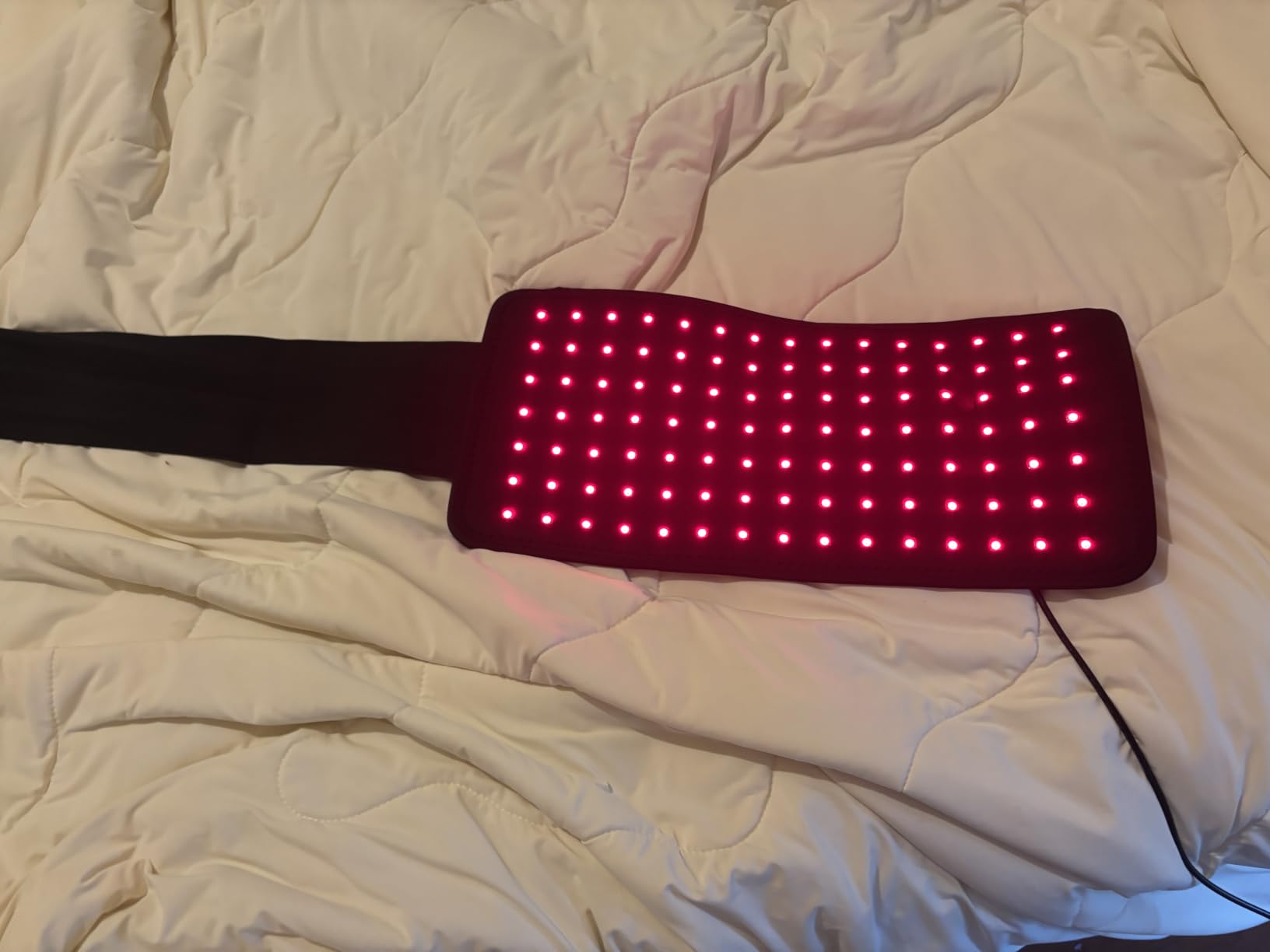 bonodave Red Light Therapy Pad for Body Back Knee Shoulder Hands Feet 660nm 850nm Home Use 3 Chips in 1 Infrared Wrap Belt Gift for Women Men (Corded) customer photo 2