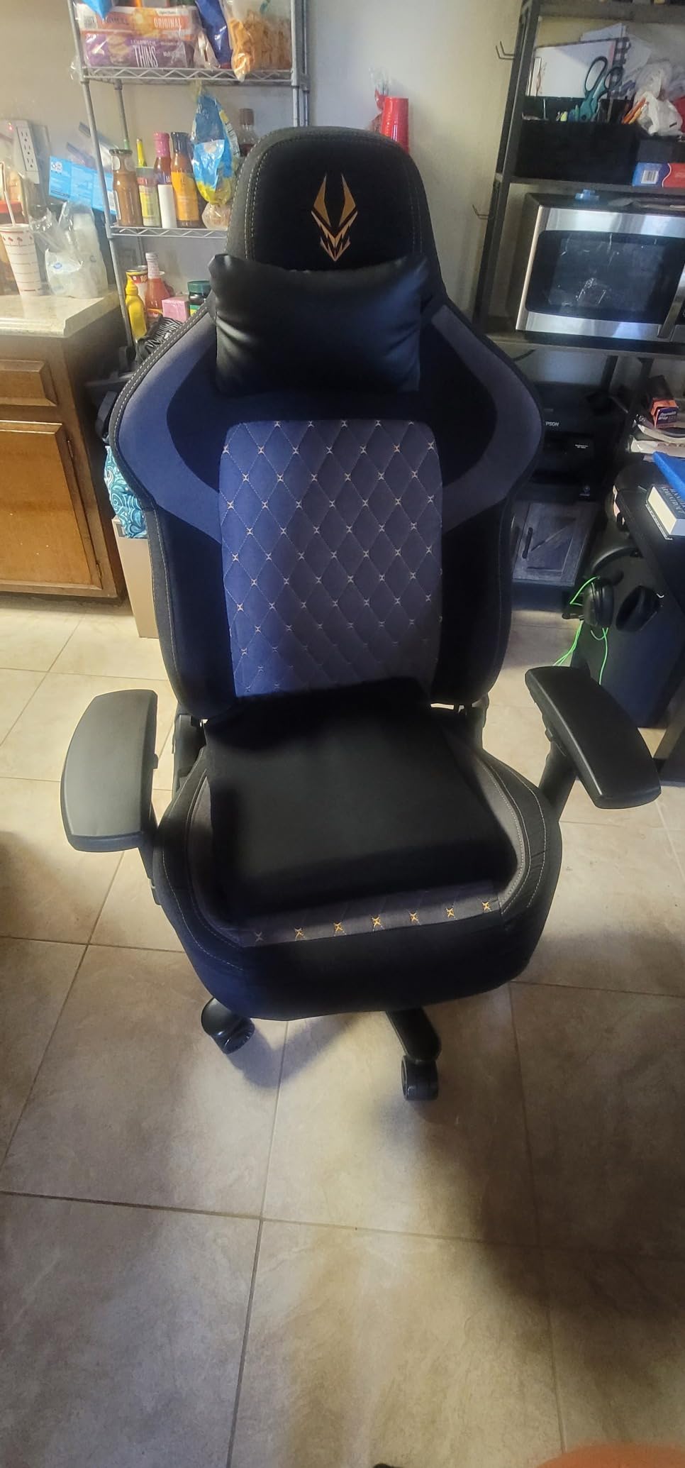 Big and Tall Gaming Chair 440LBS Gaming Chair with Metal Base Memory Foam Lumbar 4D Adjustable Armrest Computer Chair for Heavy People Ergonomic High-Back Computer Chair customer photo 1