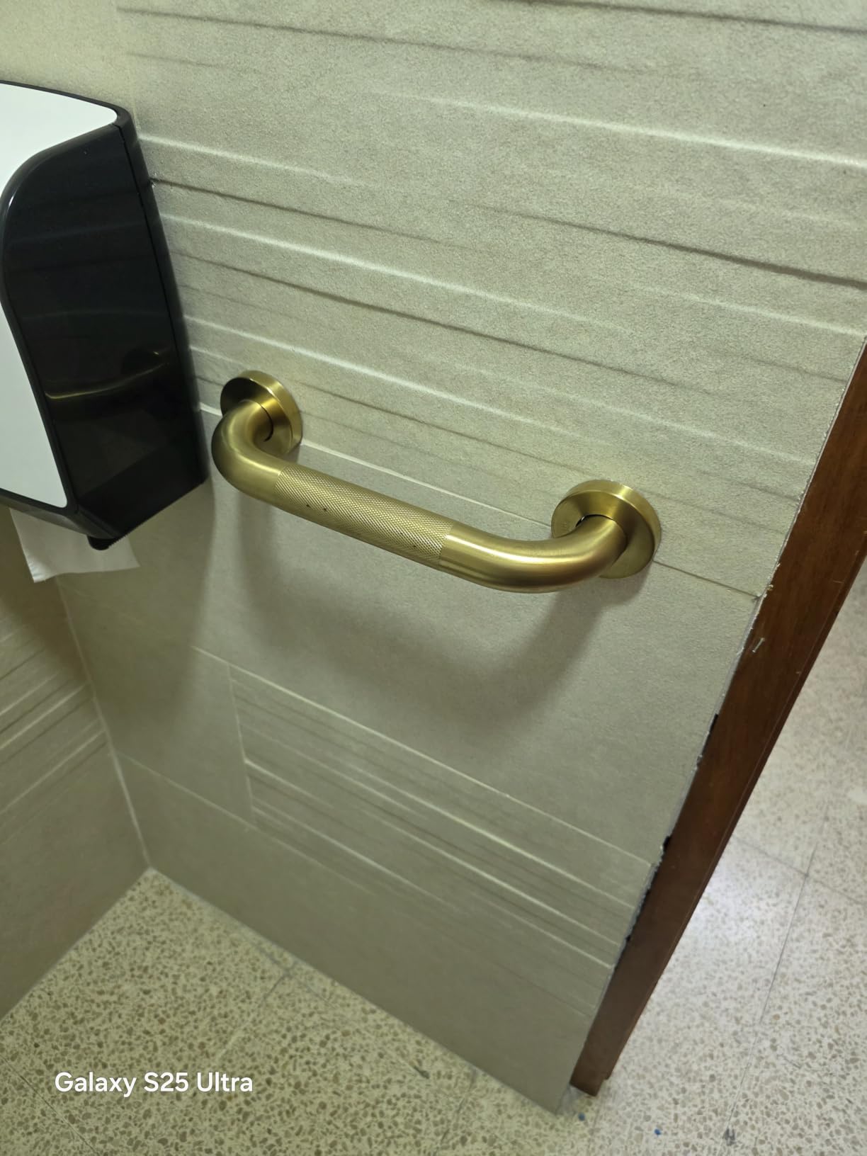 Shower Grab Bar, 2 Pack 16 Inch Black Bathroom Grab Bar, 1.25
