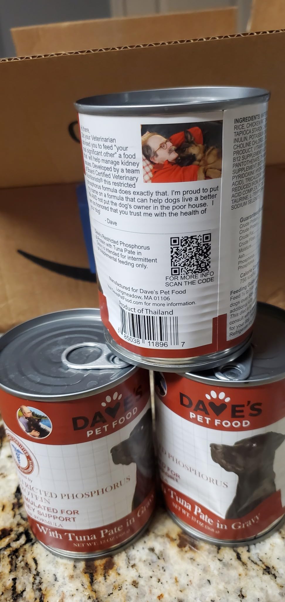 Dave's Pet Food Kidney Care Wet Dog Food Tuna Pate, 13 oz, 12 pk customer photo 1