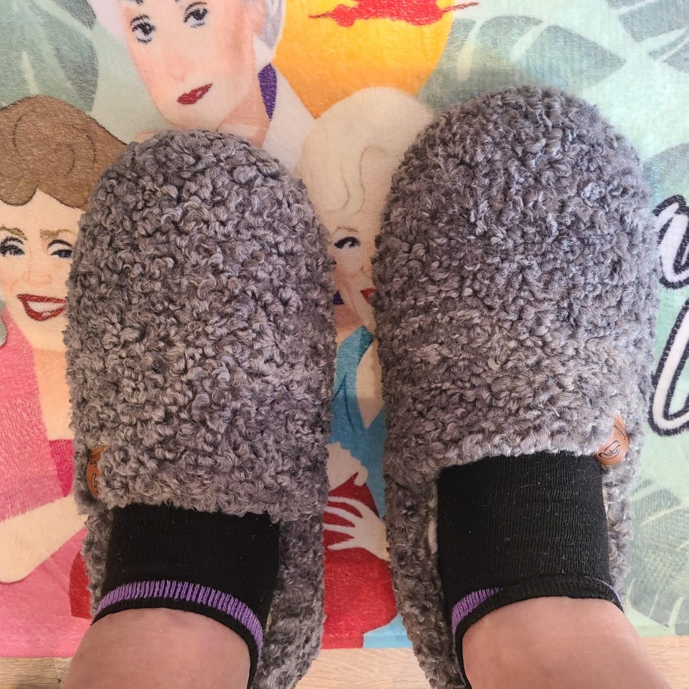 EverFoams Women’s Soft Curly Slippers Memory Foam Lightweight House Shoes customer photo 2