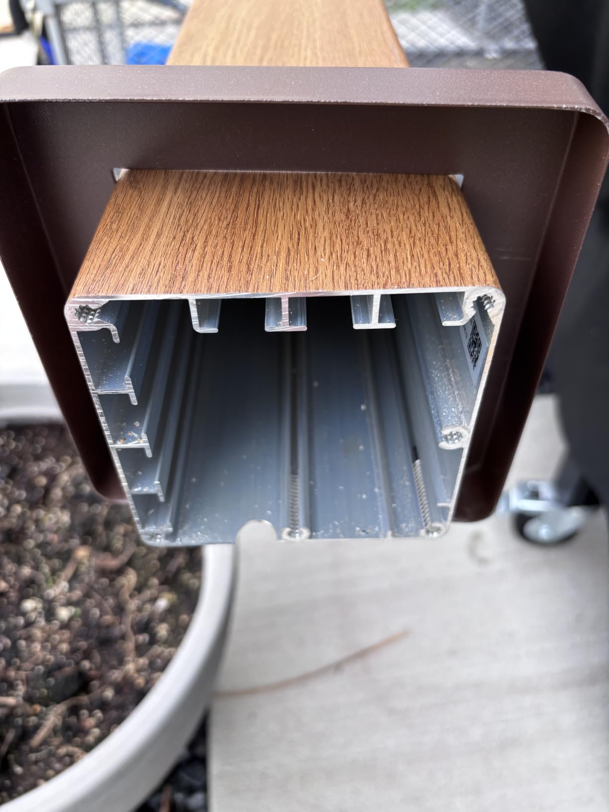 MIRADOR 111S Takasho Louvered Pergola 10x13 Wood Grain Outdoor Aluminum Pergola with Adjustable Rainproof Roof Full Aluminum Frame Ideal for Outdoor Deck Garden Patio Durable, Cherry Oak customer photo 1