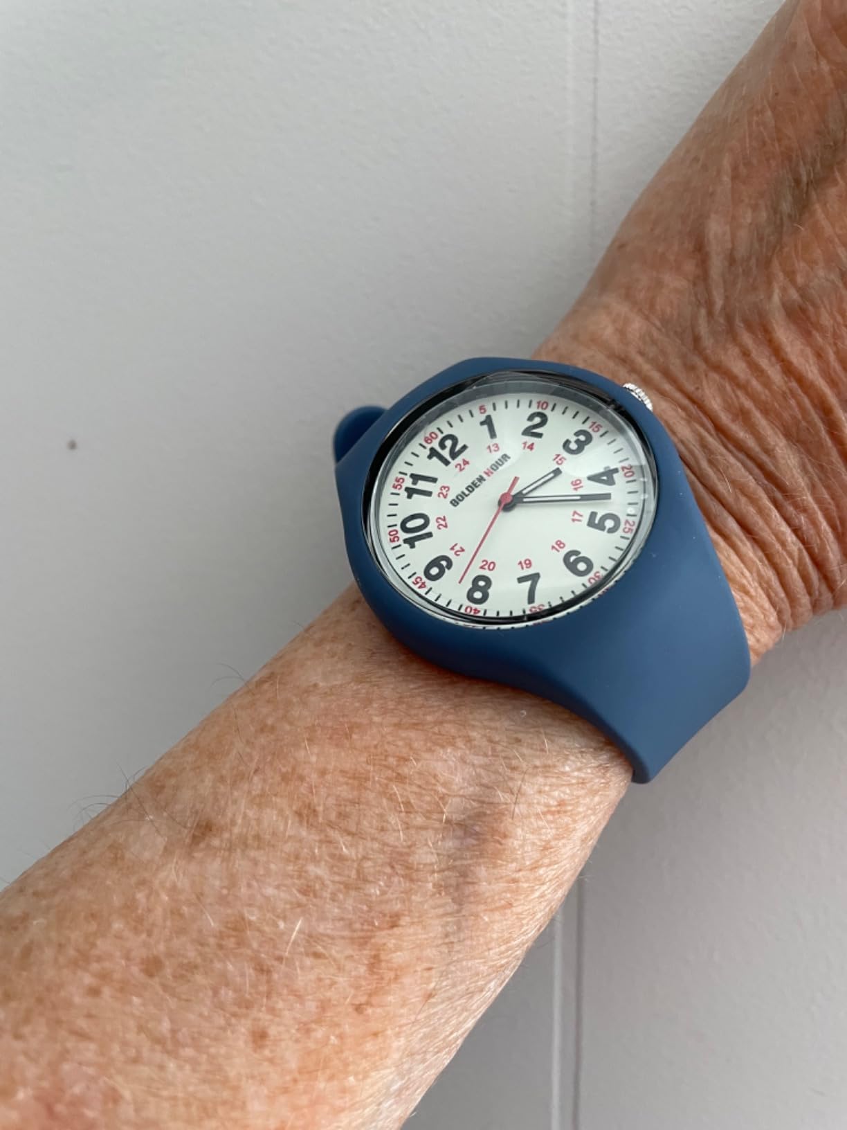 GOLDEN HOUR Waterproof Sports Analog Unisex Watches for Nurse Medical Professionals, Students - Military Time Glowing Easy to Read Dial, Jelly Silicone Strap customer photo 2