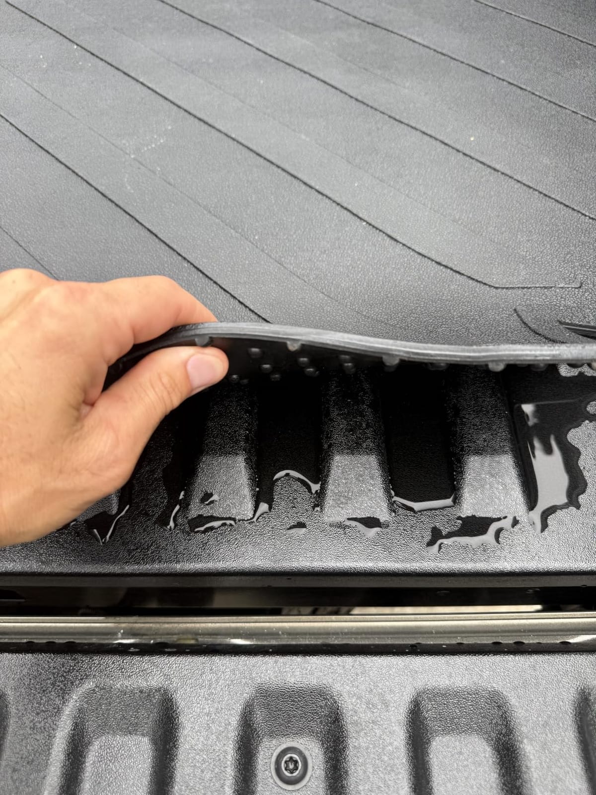 GEEDAR Heavy Duty Rubber Bed Mat for 2015-2026 Ford F-150 5.5 ft CrewCab Bed Liner, Includes 22-26 Lightning Crew/Super Crew, All Weather F-150 5.5 ft Bed Mat, Ford F150 Accessories, Black customer photo 1
