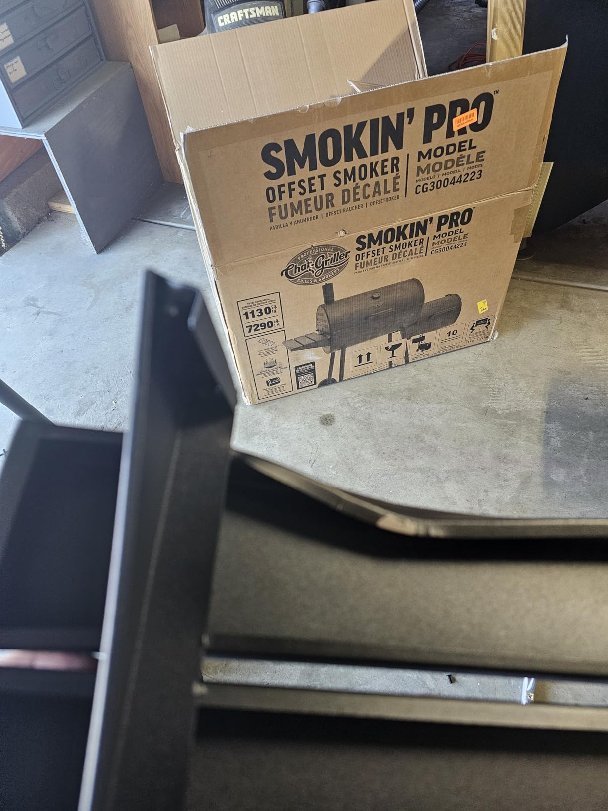 Char-Griller®Smokin Pro Charcoal Grill and Offset Smoker with Side Fire Box, Dual Damper Control, Chrome Plated Steel Warming Rack, 1,130 Cooking Square Inches in Black, Model CG30044223 customer photo 2