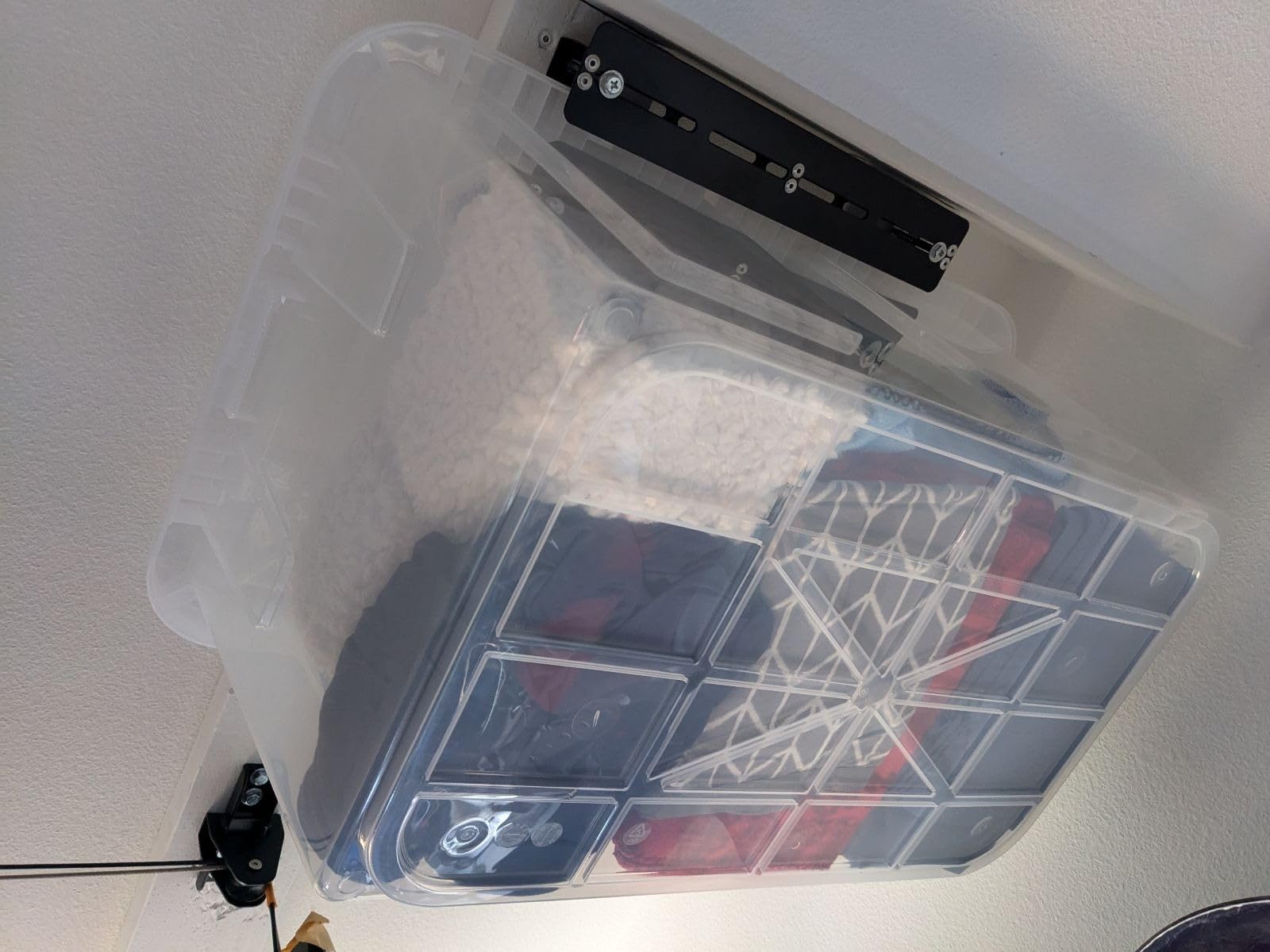 Ultrawall Overhead Garage Storage Racks for Bins, Ceiling Storage Rack customer photo 2