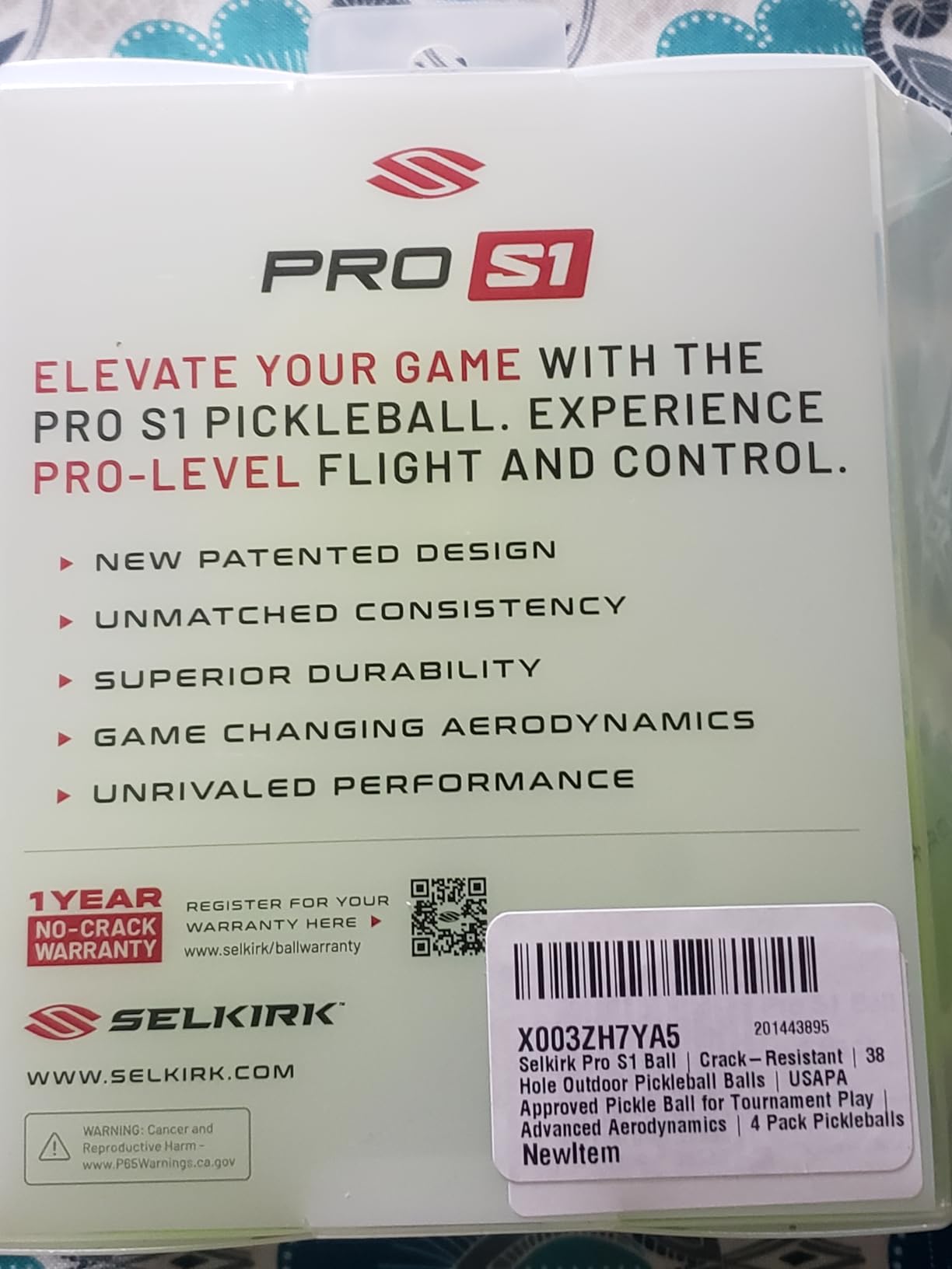 Selkirk Sport Pro S1 Outdoor Pickleballs | USAPA Approved | 4/12/100pk customer photo 2