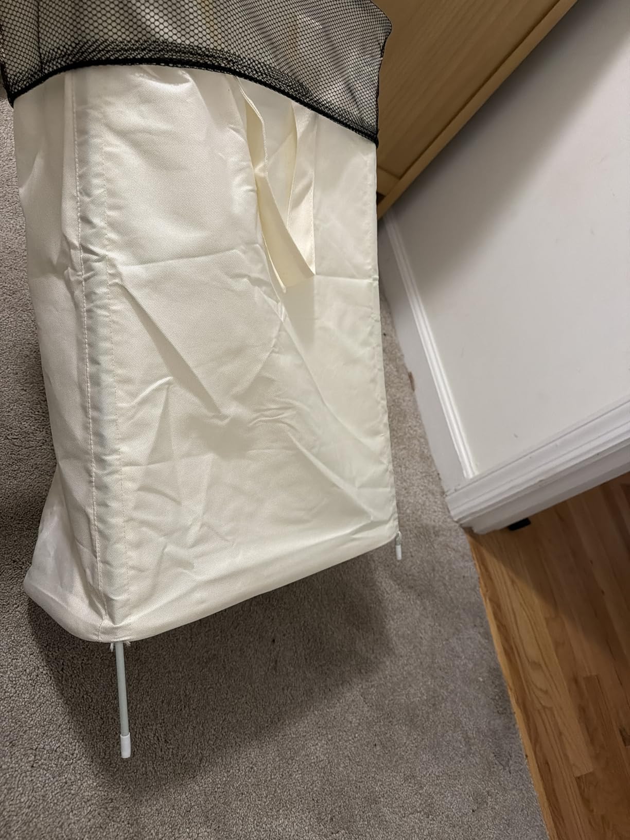 efluky Slim Laundry Basket, Narrow Laundry Hamper with Handles, Collapsible Dirty Clothes Hamper, Tall Laundry Bin for Laundry Room, Dorm and Bedroom, 12.7 Gallons(48L) Beige customer photo 2