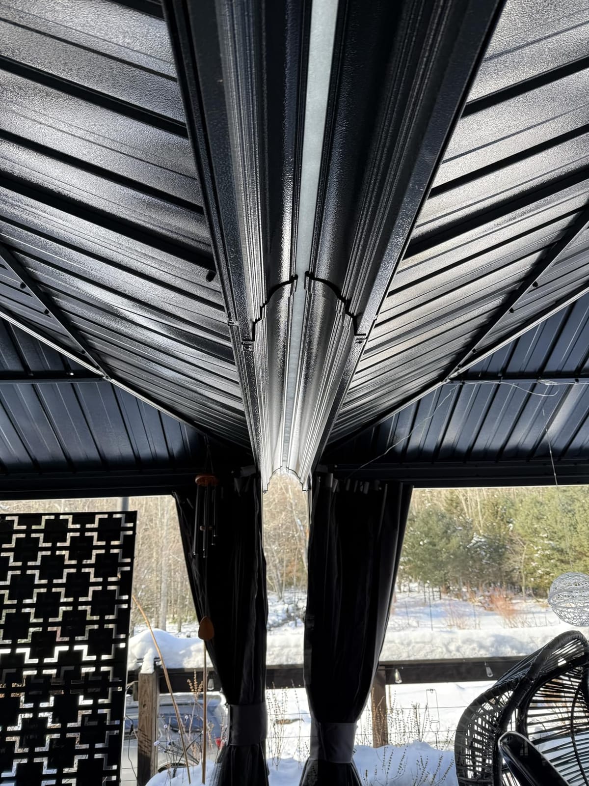 Domi 12x12 Hardtop Gazebo Aluminum Frame, for Outdoor Patios, Grey customer photo 1