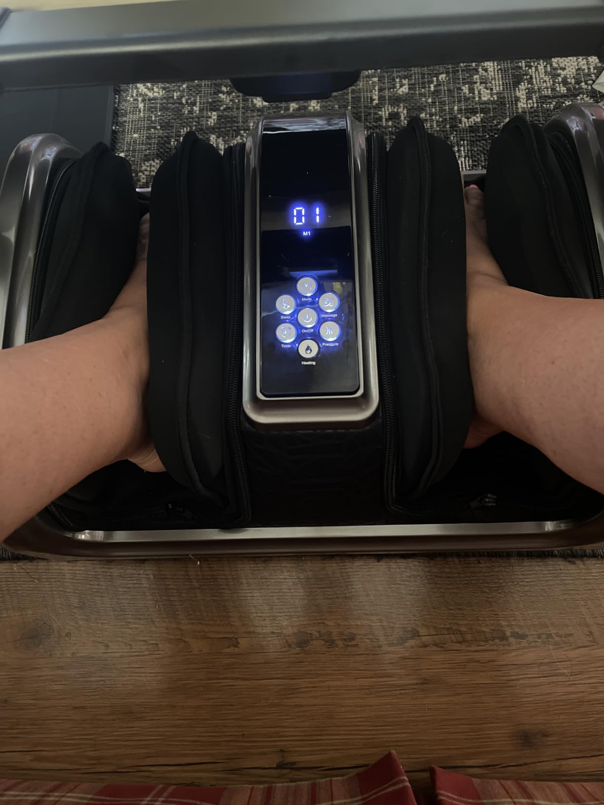 CARESKYpro HSA Eligible FSA Shiatsu Foot Massager with Heat for Neuropathy and Pain Relief, 3 Heat Therapy, 5 Intensity Deep Kneading, Rolling for Calf-Feet-Arm Relaxation, Plantar Fasciitis customer photo 2