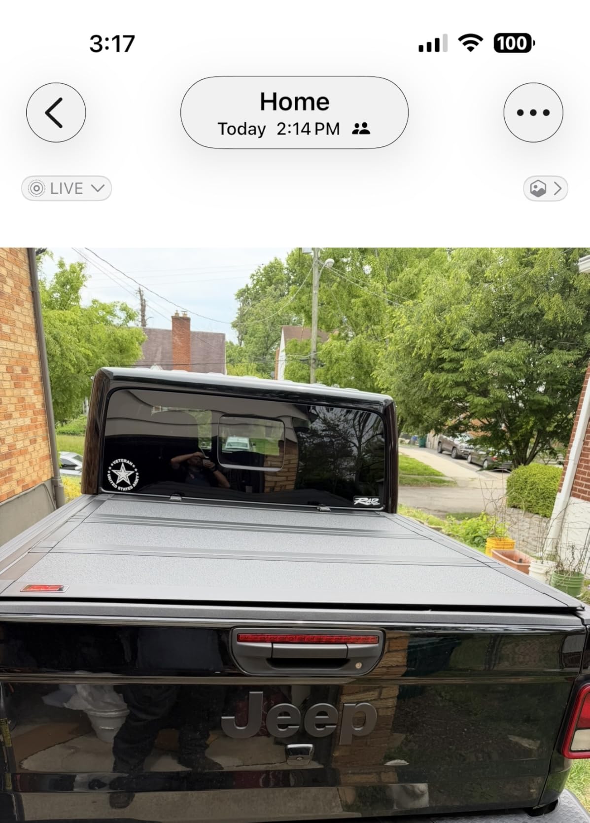 Rough Country Hard Tri-Fold Truck Bed Cover, Flip Up Truck Tonneau Covers for Jeep Gladiator JT (2020-2024) - 5ft Jeep Gladiator Bed Cover, Tonneau Cover - 49620500 customer photo 1