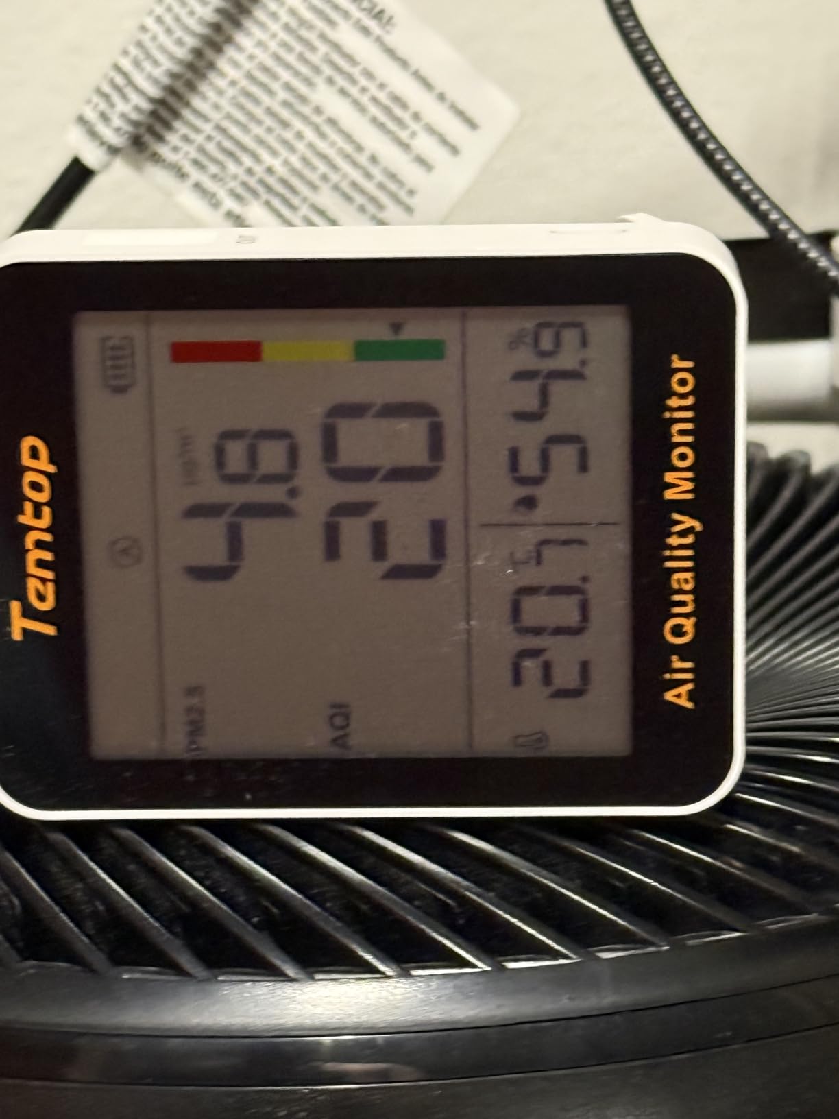Temtop S1 PM2.5 Air Quality Monitor & Indoor Thermometer customer photo 1