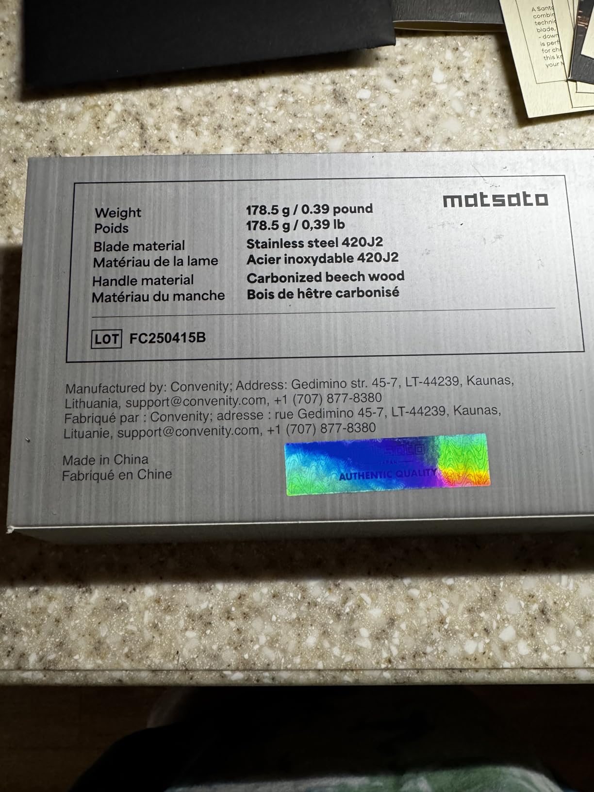 Matsato Chef Knife - Perfect Kitchen Knife for Cooking, Chopping customer photo 1