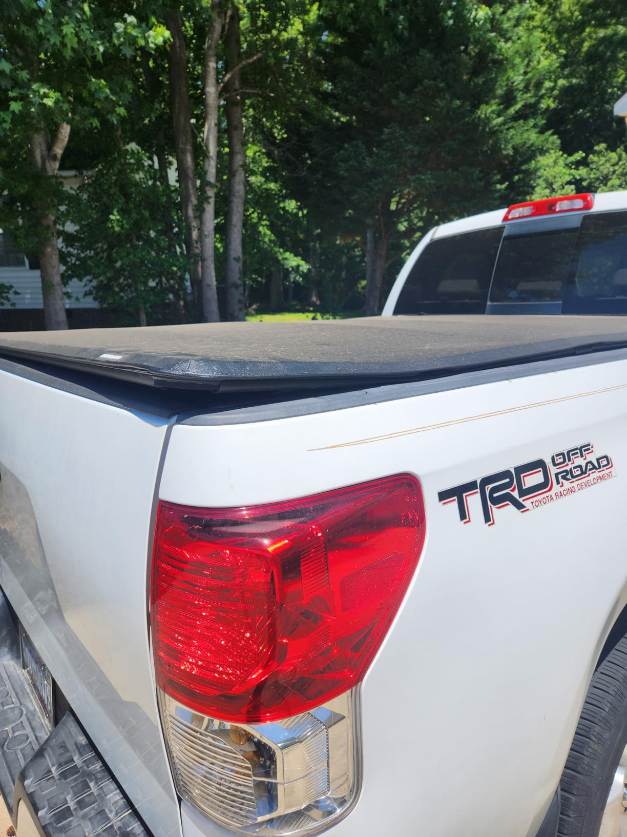 6.5FT Quad Fold Soft Truck Bed Tonneau Cover Compatible with 2007-13 Tundra customer photo 2