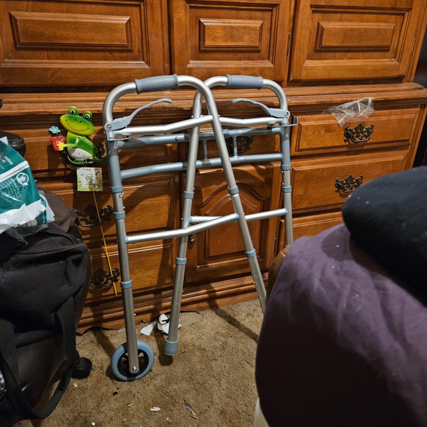 Walkers for Seniors Aluminum Lightweight Walker with Wheels, customer photo 2