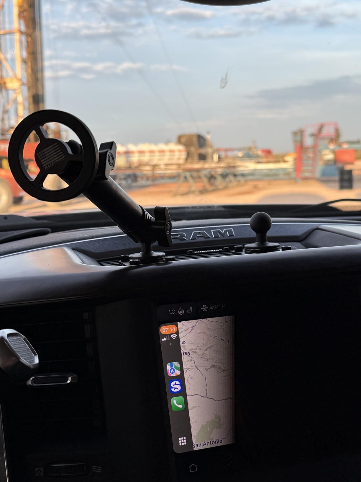 Bulletpoint Multiple Device Metal Dash Mount Cell Phone Holder Compatible with 2019+ RAM Truck 1500, 2500, 3500, TRX, RHO (RubiGrid v2 Spring-Loaded) customer photo 2