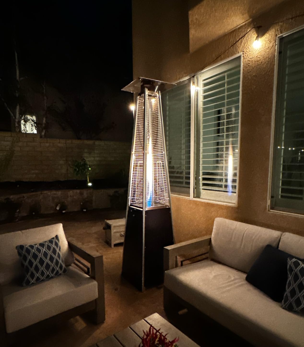 FOOWIN Patio Heater 48,000 BTU Outdoor Propane Heater with Wheels customer photo 2