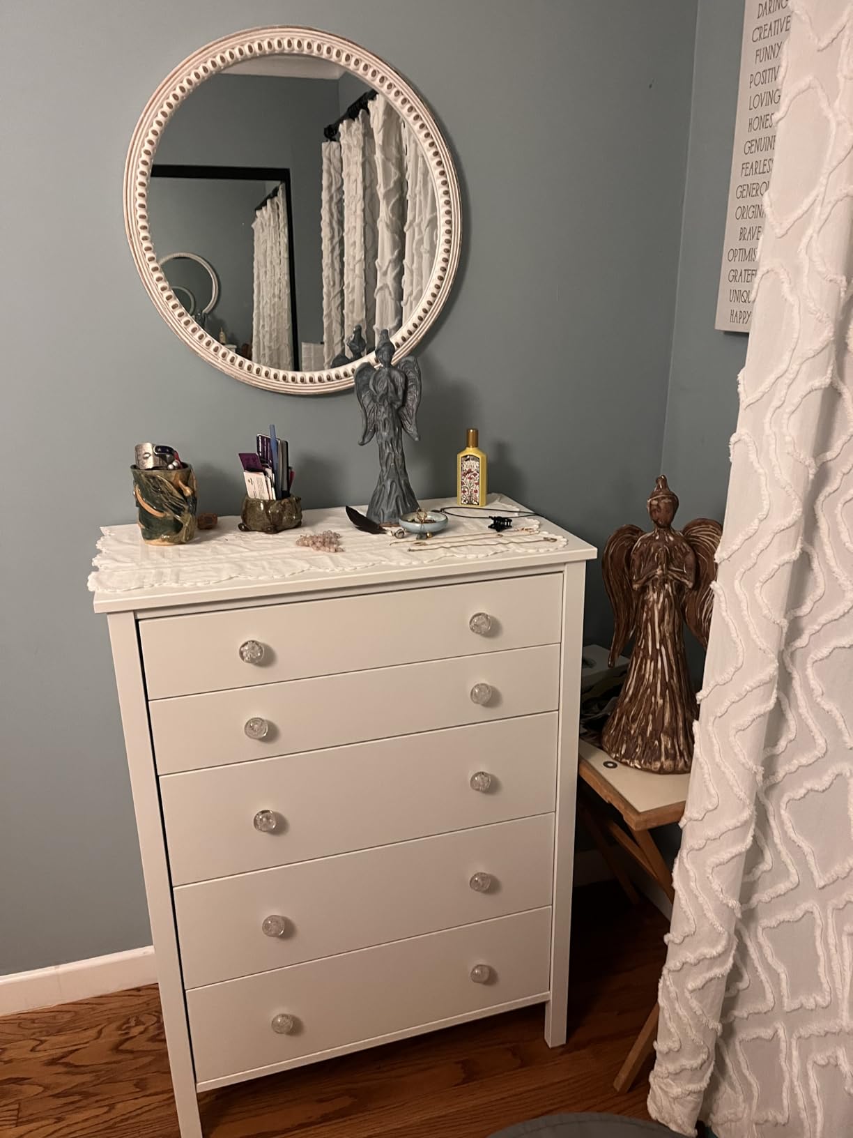 36x24 Inch Arched Wall Mirror, Rustic Farmhouse Arch Mirror for Bathroom customer photo 1