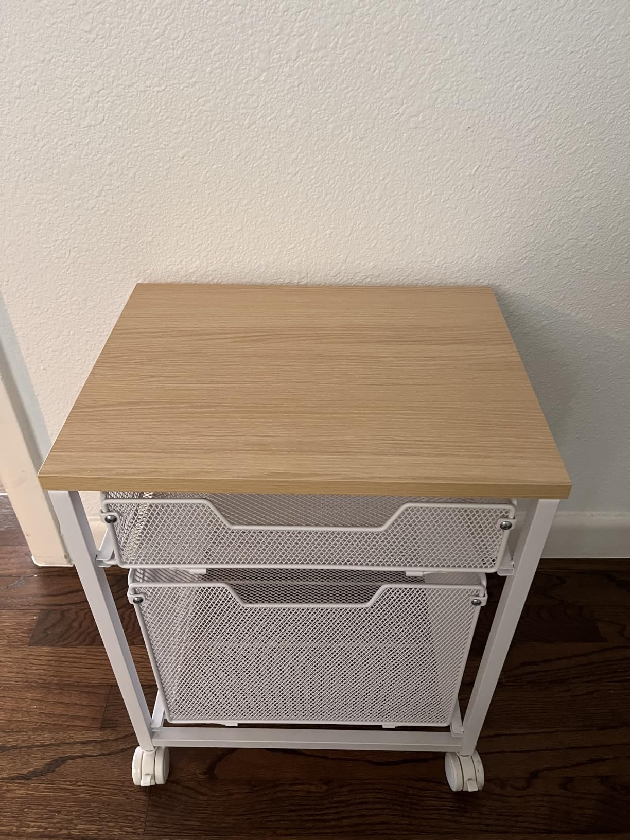 Rolling File Cabinet Cart, Printer Stand with Storage Drawer, Mobile Filing Cabinet on Lockable Wheel, Printer Cart with Hanging File Folder Organizer Beside Under Desk for Office Home(Patent Pending) customer photo 2