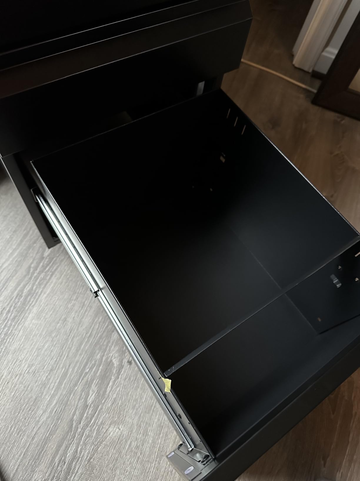 MIIIKO File Cabinet 3 Drawers on Wheels Under Desk, Black Metal Rolling File Cabinets with Lock for Home Office, Un-Assembled Filing Cabinet with Lock customer photo 1