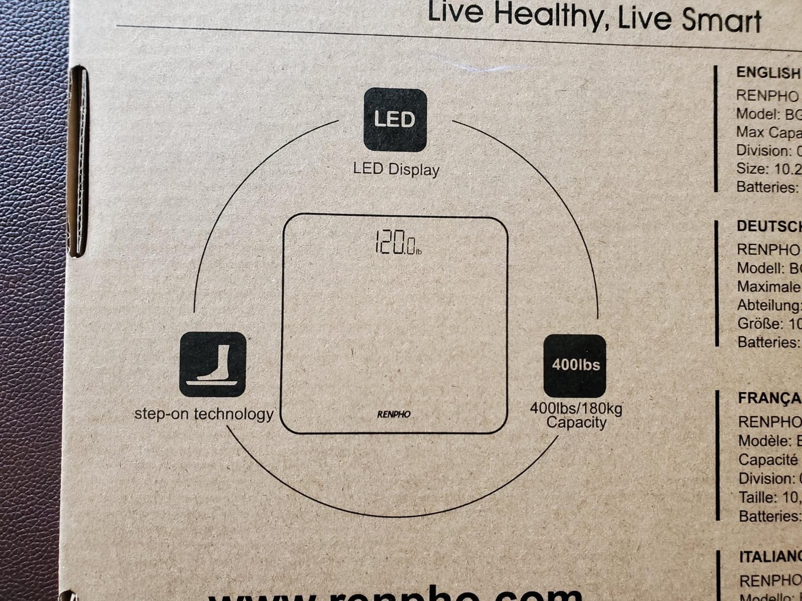 RENPHO 550lb Digital Scale for Body Weight, Large LED Display, Core 1L customer photo 2