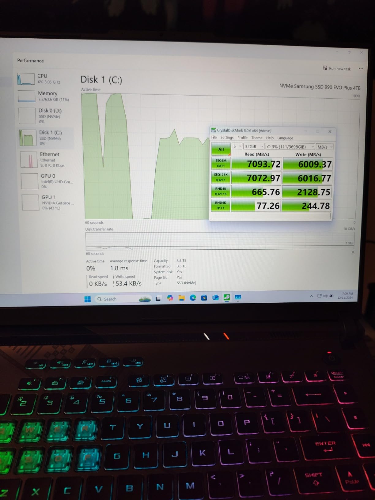 ASUS ROG Strix G16 Gaming Laptop, 165Hz Display, NVIDIA® GeForce RTX™ 4060, Intel Core i7-13650HX, 16GB DDR5, 1TB PCIe Gen4 SSD, Wi-Fi 6E, Windows 11, G614JV-AS74 customer photo 2