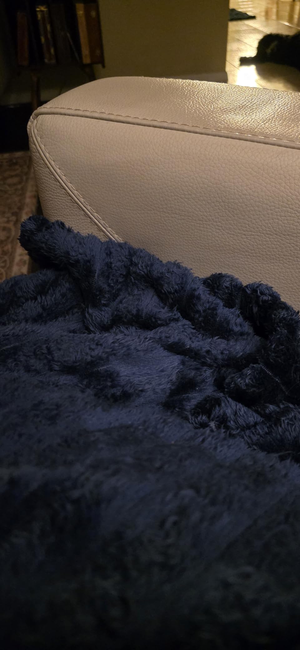 BEDELITE Ribbed Fleece Throw Blanket for Couch, Cream, 50