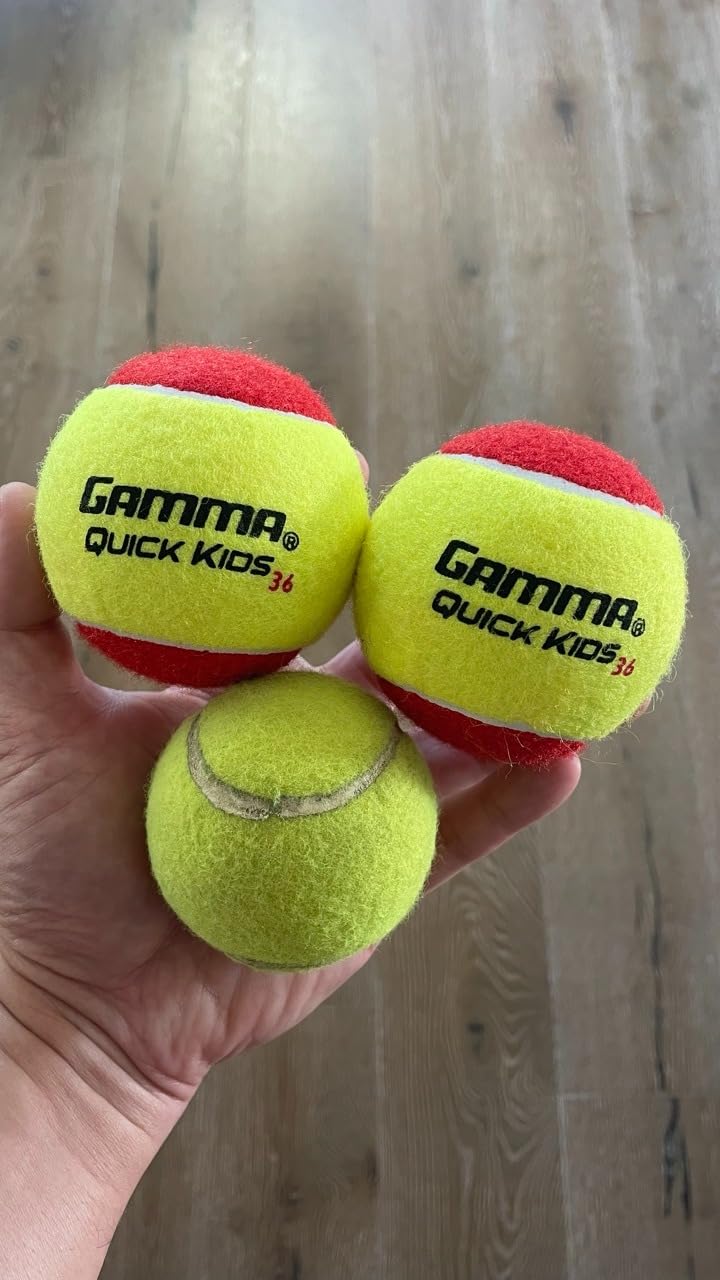 GAMMA Quick Kids Training Tennis Balls for Kids & Beginners, Low-Compression Core Reduces Speed & Bounce, Great for Tennis Practice, USTA & ITF Approved for 10 & Under Tournaments Parent customer photo 1