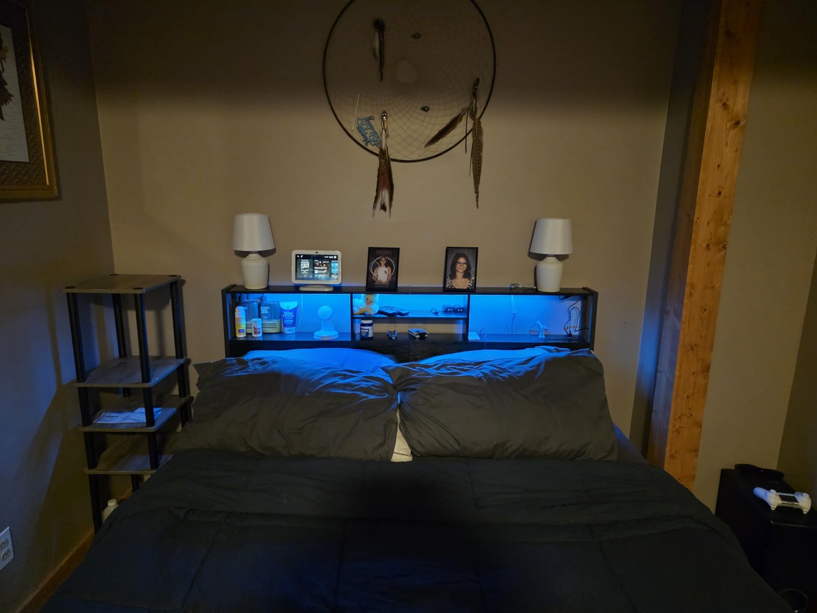 Aheaplus Headboard for Full Size Bed with Storage, Headboards with Outlets customer photo 1