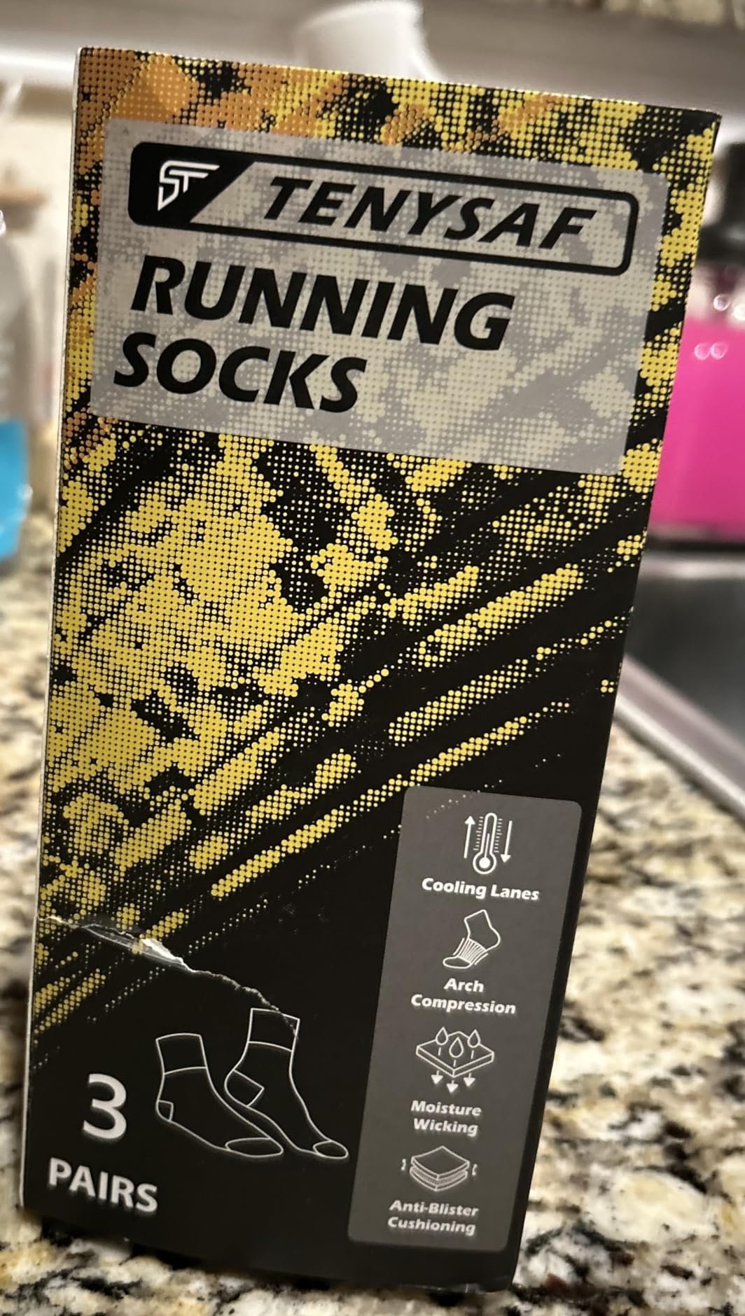 Crew Compression Running Socks: 15-20 mmhg Arch Support Compression customer photo 1