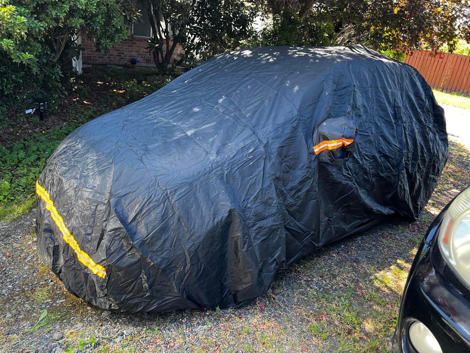 Special 16 Layers Full Car Cover Fit for 2017-2024 TES-la Model 3, Ultra Heavy 600D Oxford Cloth, All-Weather Protection Summer Sun Exposure and Winter Snow Rain Dust UV, Black customer photo 1
