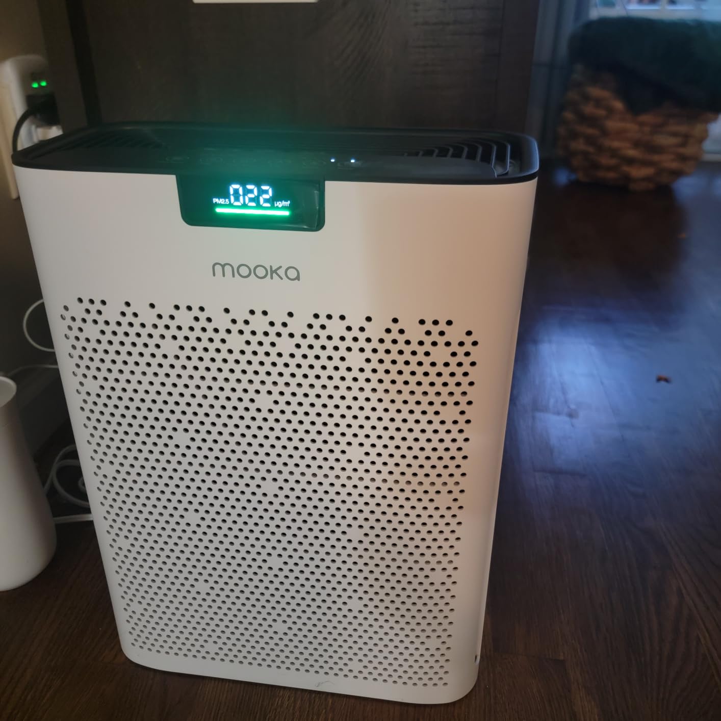 MOOKA Air Purifier for Home Bedroom Large Room 2200 Ft², HEPA Filter, White customer photo 1