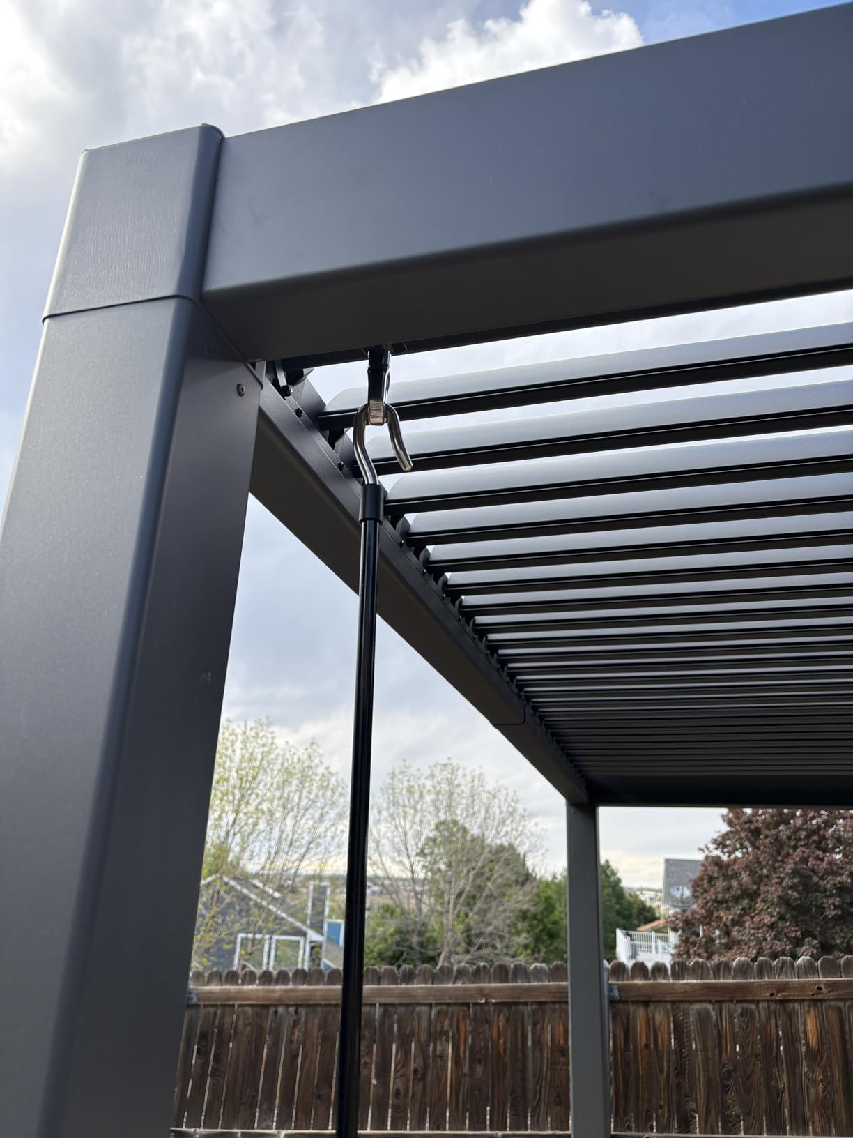 PURPLE LEAF Louvered Pergola 10' x 14' Aluminum Pergola w/Independent Roof customer photo 2