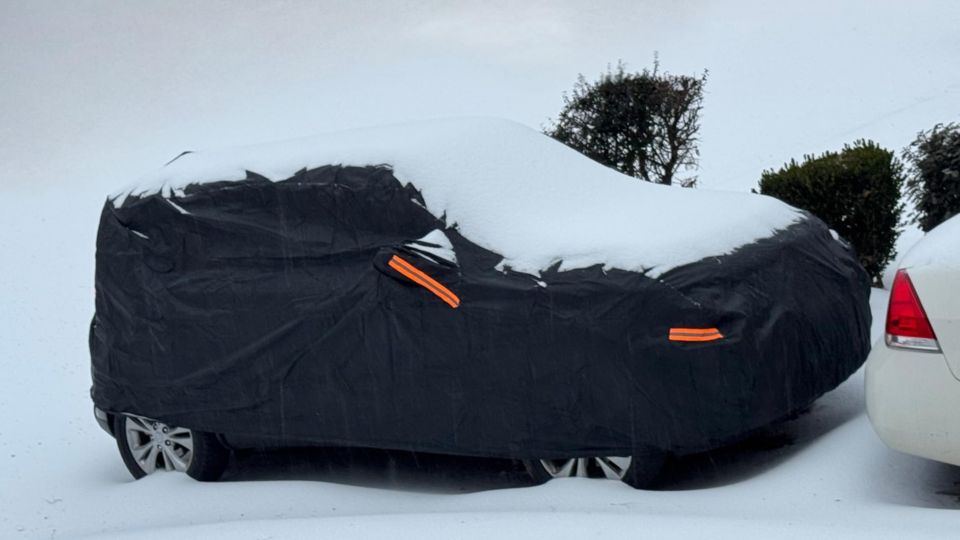 X AUTOHAUX Car Cover for Tesla Model 3 2017-2025 210D-PU Outdoor Full Car Cover All Weather with Door Zipper for Waterproof Windproof Sun Rain Snow Protection customer photo 2