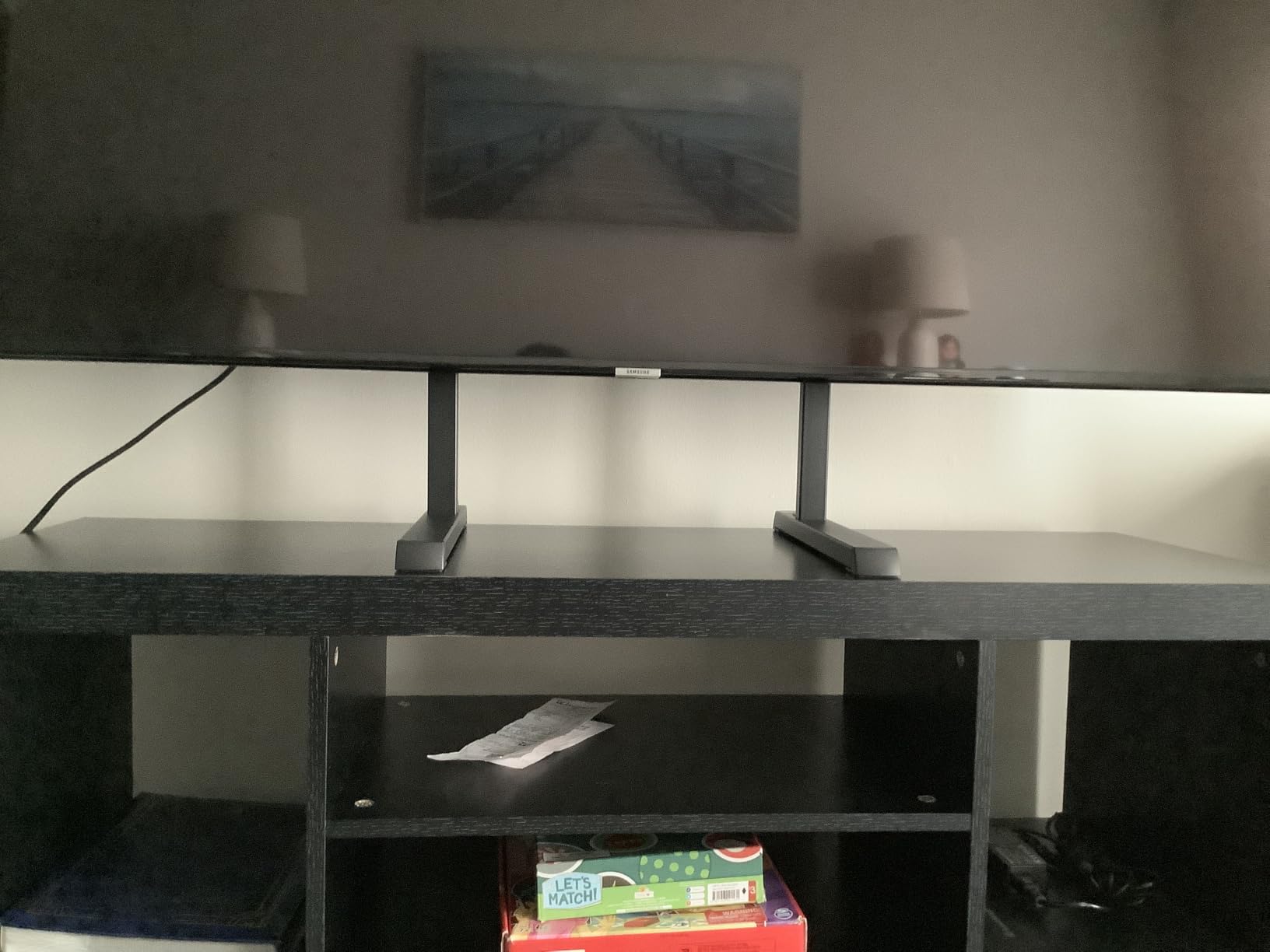 Rfiver Table Top TV Stand with Height Adjustable TV Legs for 37-90 Inch TVs customer photo 1
